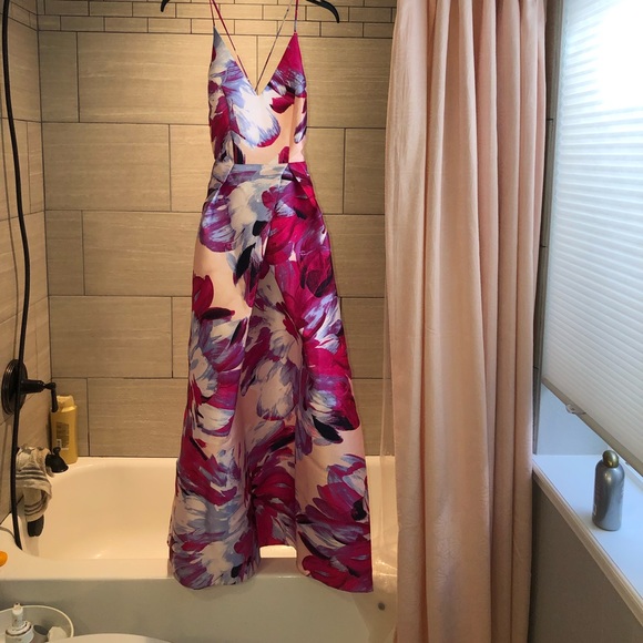 dark blue tight prom dress